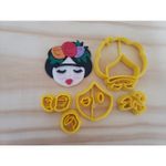 Cortador Frida Khalo Gueixa Para Decorar