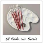 Kit de Pincel e Paleta de Pintura Para Decorar