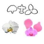 Kit Molde de Silicone Flor Orquídea + Cortador