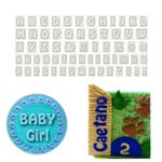 Kit Carimbos Marcadores Letras Maiúsculas Minúsculas 64 Pçs