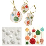 Molde de Silicone Bolas Enfeites de Natal 11 Cav