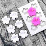 Molde de Silicone Flores Lilas 6 Cav