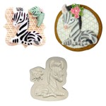 Molde de Silicone Zebra do Safari Baby