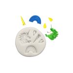 Molde de Silicone Unicornio e Arco Iris