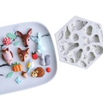 Molde de Silicone Animais do Bosque 15 Cav