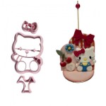 Cortador Hello Kitty Sentada Acenando 7cm