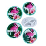 Molde De Silicone Flamingo Biscuit Confeitaria Tropical