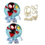 Cortador Homem Aranha Baby - Spidey Miles Morales 6,5cm