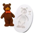 Molde de Silicone Urso Ursinho Com Gravata Mod 2