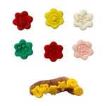 Kit Marcador Mini Flores Para Decorar Docinho