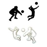 Kit Cortadores Jogadores de Vôlei 6cm 
