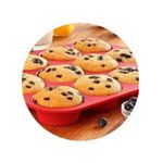 Forma de Silicone Cupcake 12 Cavidades 7cm