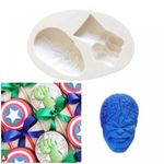 Molde de Silicone Super Heróis - Mão e Rosto do Hulk