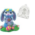 Molde de Silicone Coelho e Ovos Da Páscoa