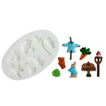 Molde de Silicone Jardim Coelho da Páscoa para Decorar