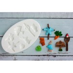 Molde de Silicone Jardim Coelho da Páscoa para Decorar