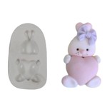 Molde De Silicone Coelho Com Coração