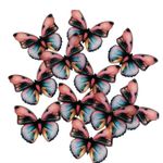 Kit Papel de Arroz Comestível Borboletas Vermelha Azul Rosa
