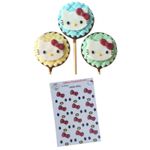 Olhos Comestiveis - Hello Kitty 12 Pares + Acessorios