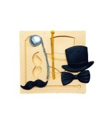 Molde De Silicone Kit Cartola, Laço, Bigode, Bengala