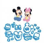 Kit Cortadores Mickey e Minnie Baby 5cm