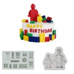 Kit Moldes de Silicone Bonecos e Blocos Lego 2 Pçs