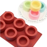 Forma de Silicone Redonda Doces Finos 6 Cav