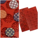 Forma de Silicone Importada Mini Tabletes Redondos 17 Cav