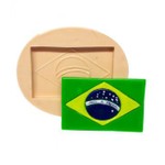 Molde de Silicone Futebol - Bandeira do Brasil Média