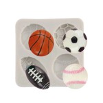 Molde De Silicone Para Confeitar Modelo Bolas, futebol, basquete