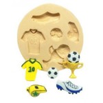 Molde de silicone futebol - trofeu e acessorios doces