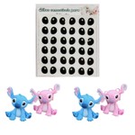 Olhos Comestiveis de Gelatina- Stitch 18 Pares