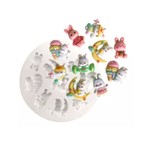 Molde de Silicone Mini Coelhos Confeitaria 10 Cav