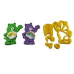Cortador Ursinhos Carinhosos - Urso Verde e Roxo 8 x 6cm