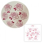 Stencil Para Topo de Bolo - Rosas DN102 18cm