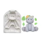 Molde de Silicone Hipopotamo Decorar Safari