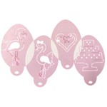 Kit Cortadores de Flamingos e Bolos + Stencils