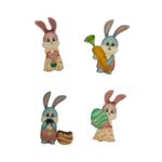 Kit Papel de Arroz Coelhos da Páscoa 4 Uni