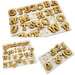 Molde de Silicone Super Kit Alfabeto Maiusculo Minusculo e Numeros