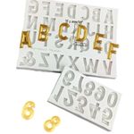 Kit Molde de Silicone Alfabeto Maiúsculo e Números