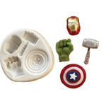 Molde de Silicone Super Herois Itens Grande