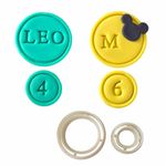 Kit Cortadores de Moedas / Circulos Com Borda 3 e 5cm