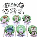 Kit Cortadores Rostos Animais do Bosque 6 Un
