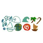 Kit de Cortadores Itens da Moana 5cm