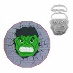 Cortador Super Herois - Rosto do Hulk 5cm