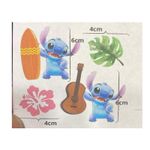 Kit Cortadores do Stitch - Violão Prancha Flor e Folha 6cm