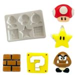 Molde de Silicone Itens do Mario Bros 6 Cav