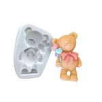 Molde de Silicone Mini Urso Ursinho Com Laço e Balões