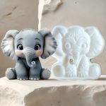 Molde de Silicone Elefante do Safari Baby Sentado