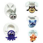 Kit Moldes de Silicone Personagens Bolofofos 5 Un